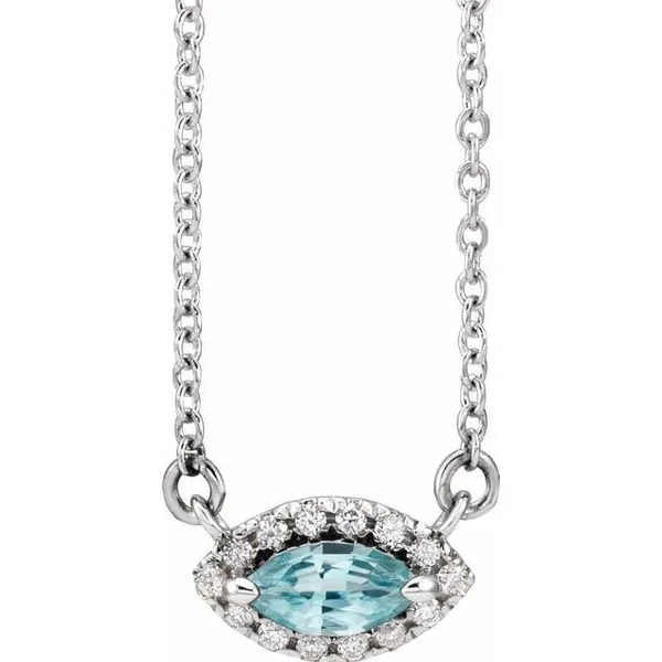 French-Set Halo-Style Necklace Rasmussen Jewelers Spanish Fork, UT