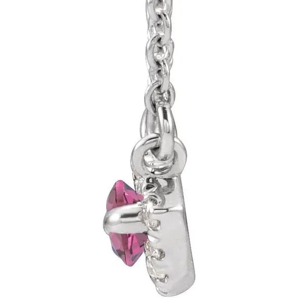 French-Set Halo-Style Necklace Image 2 Cherry Street Jewelers Tulsa, OK