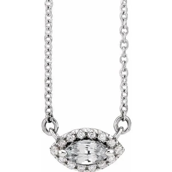 French-Set Halo-Style Necklace Hopman Jewelers Elkhart, IN