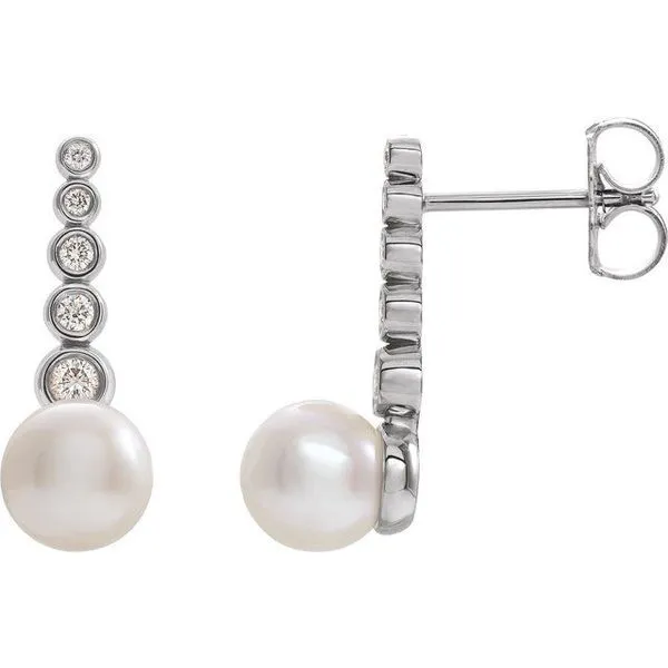 Accented Pearl Earrings Rick's Jewelers California, MD