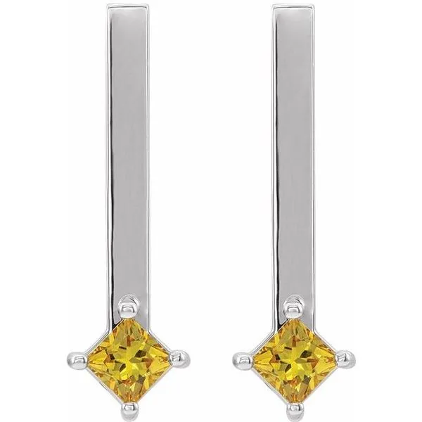 Bar Drop Earrings Image 2 Diny's Jewelers Middleton, WI