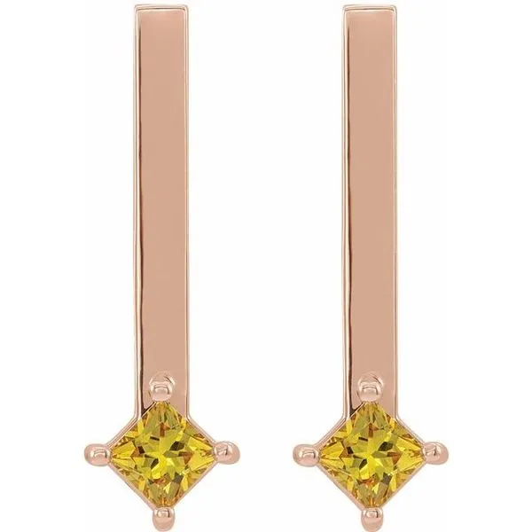 Bar Drop Earrings Image 2 D'Errico Jewelry Scarsdale, NY