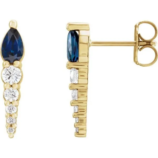 Accented Bar Earrings Long Jewelers Chesapeake, VA