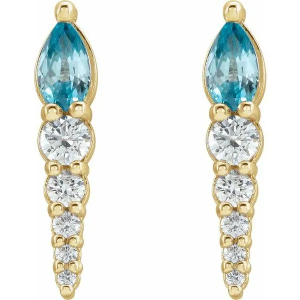 Accented Bar Earrings Image 2 Milan's Jewelry Inc Sarasota, FL