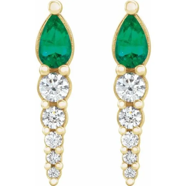 Accented Bar Earrings Image 2 Long Jewelers Chesapeake, VA