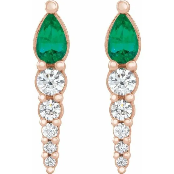 Accented Bar Earrings Image 2 Diny's Jewelers Middleton, WI