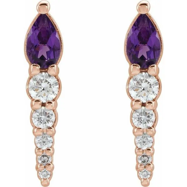 Accented Bar Earrings Image 2 Milan's Jewelry Inc Sarasota, FL