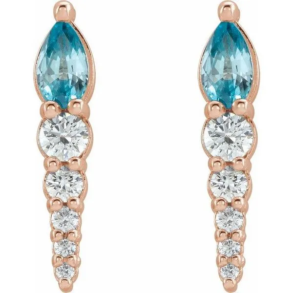 Accented Bar Earrings Image 2 Milan's Jewelry Inc Sarasota, FL