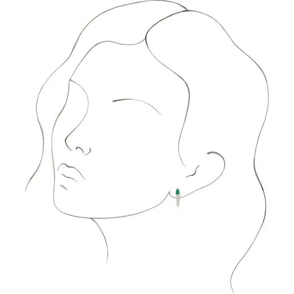 Accented Bar Earrings Image 3 James Wolf Jewelers Mason, OH