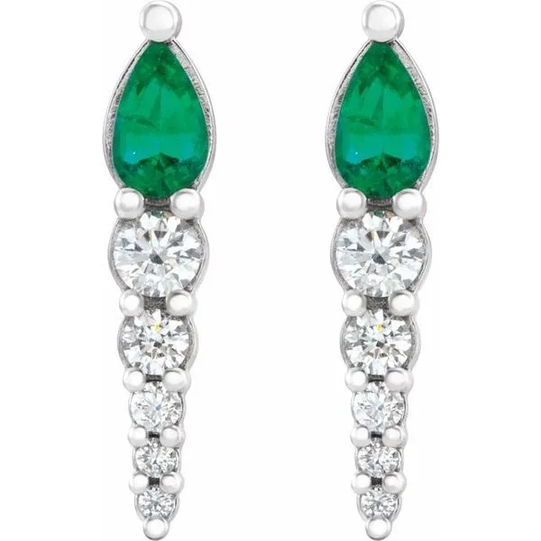 Accented Bar Earrings Image 2 John E. Koller Jewelry Designs owasso, OK