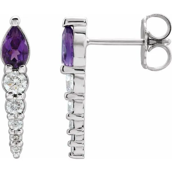 Accented Bar Earrings Diny's Jewelers Middleton, WI