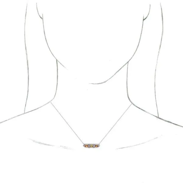 Geometric Bar Necklace Image 3 Milan's Jewelry Inc Sarasota, FL