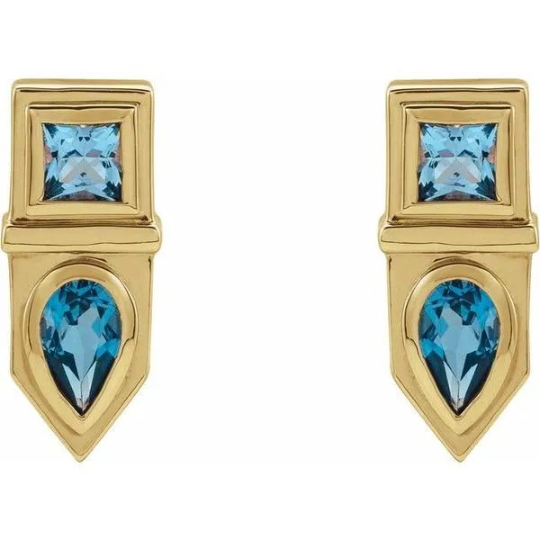 Geometric Bar Earrings Image 2 Michael's Jewelry North Wilkesboro, NC