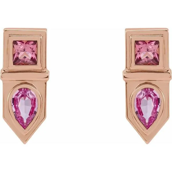 Geometric Bar Earrings Image 2 J. Meredith Jewelers Delafield, WI