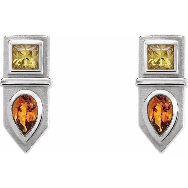 Geometric Bar Earrings Image 2 James & Williams Jewelers Berwyn, IL