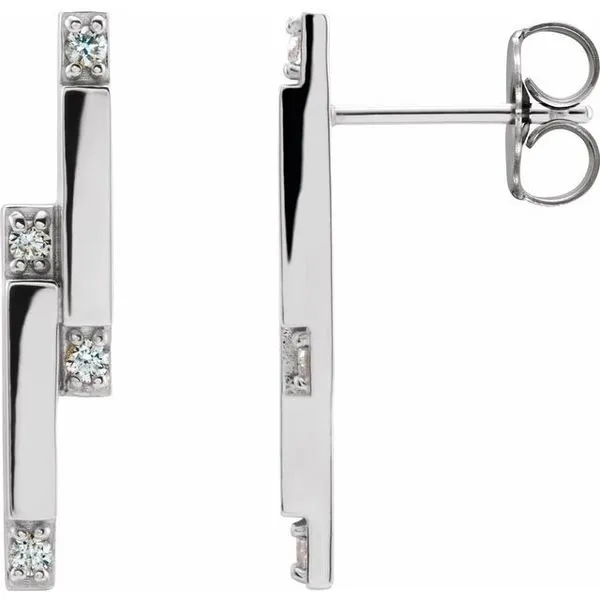 Accented Bar Earrings Michael's Jewelry North Wilkesboro, NC