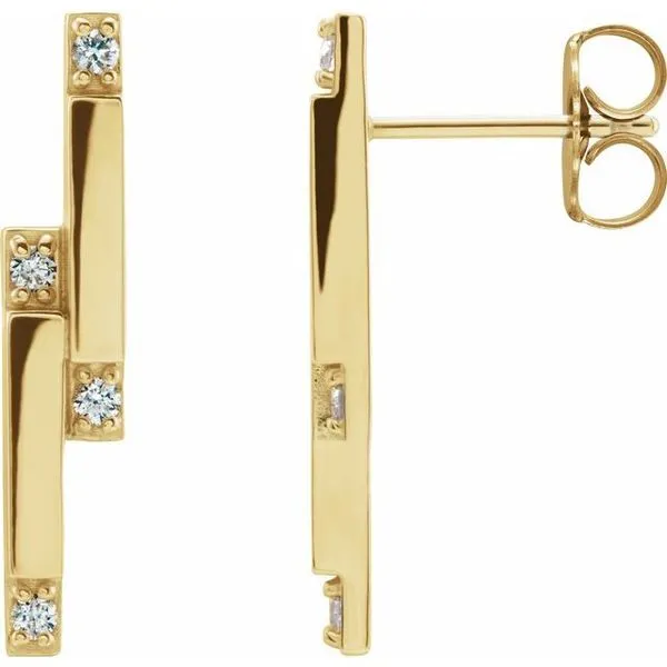 Accented Bar Earrings Hopman Jewelers Elkhart, IN