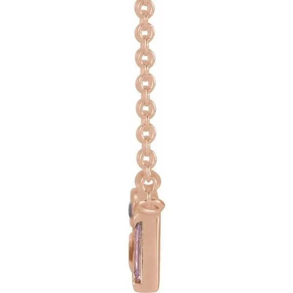 Accented Baguette Bar Necklace Image 2 Hopman Jewelers Elkhart, IN