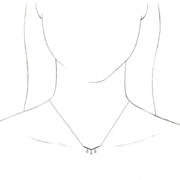 V Bar Necklace Image 3 J. Meredith Jewelers Delafield, WI