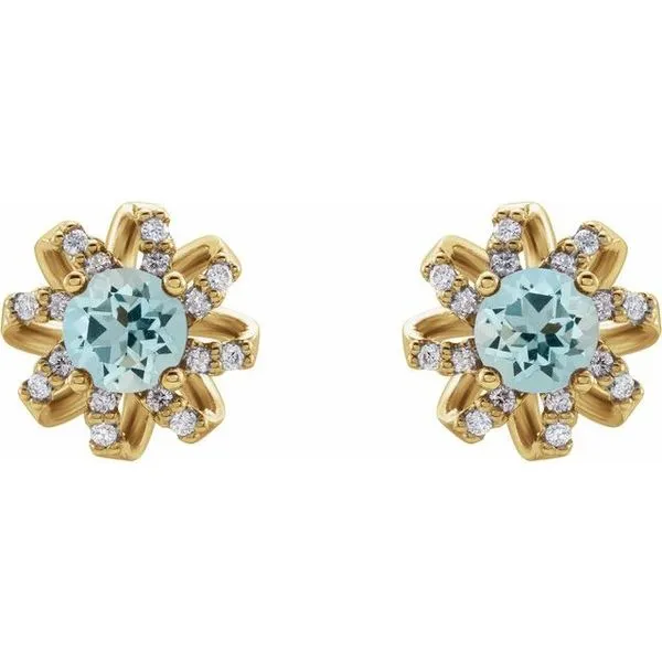 Round 4-Prong Halo-Style Twist Earrings Image 2 Moseley Diamond Showcase Inc Lexington, SC