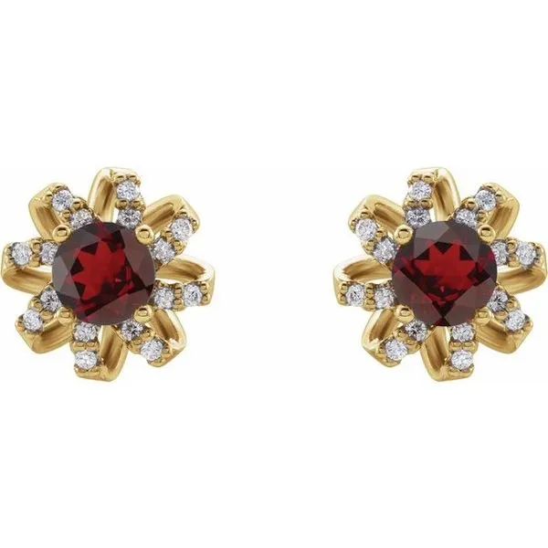 Round 4-Prong Halo-Style Twist Earrings Image 2 Long Jewelers Chesapeake, VA