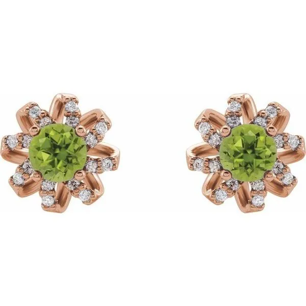 Round 4-Prong Halo-Style Twist Earrings Image 2 Milan's Jewelry Inc Sarasota, FL