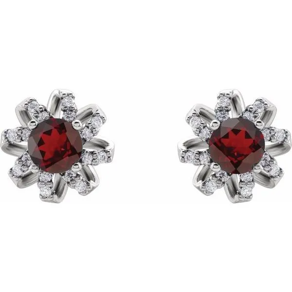 Round 4-Prong Halo-Style Twist Earrings Image 2 Long Jewelers Chesapeake, VA