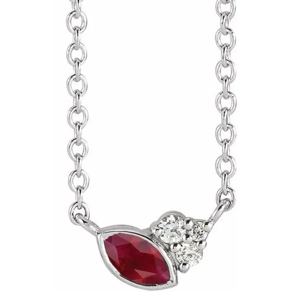 Accented Bezel-Set Necklace J. Meredith Jewelers Delafield, WI