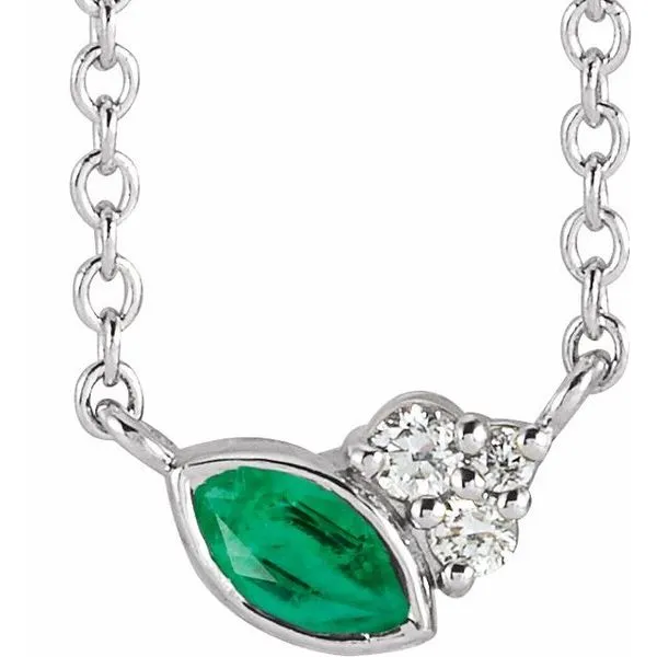 Accented Bezel-Set Necklace J. Meredith Jewelers Delafield, WI