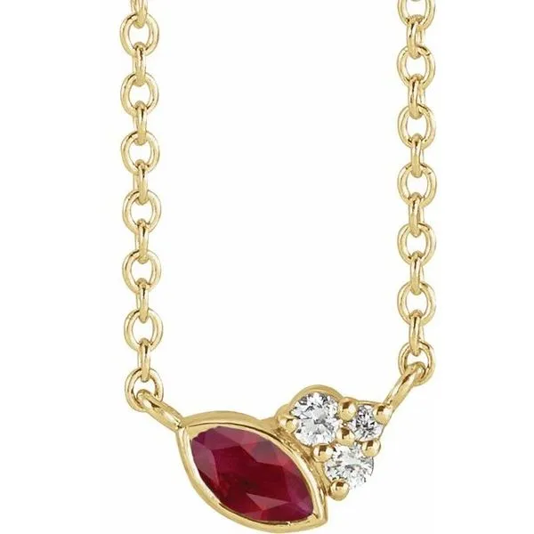 Accented Bezel-Set Necklace Hopman Jewelers Elkhart, IN