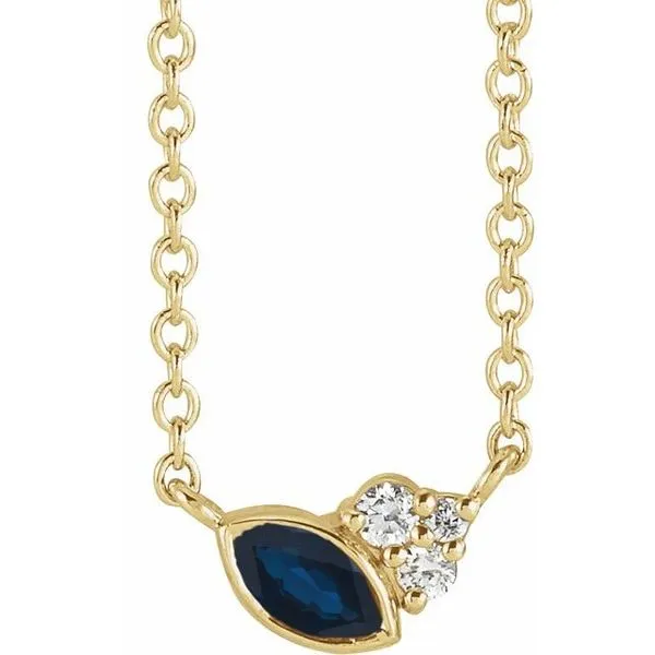 Accented Bezel-Set Necklace J. Meredith Jewelers Delafield, WI