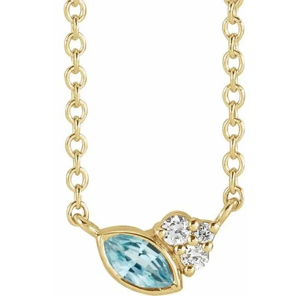Accented Bezel-Set Necklace J. Meredith Jewelers Delafield, WI