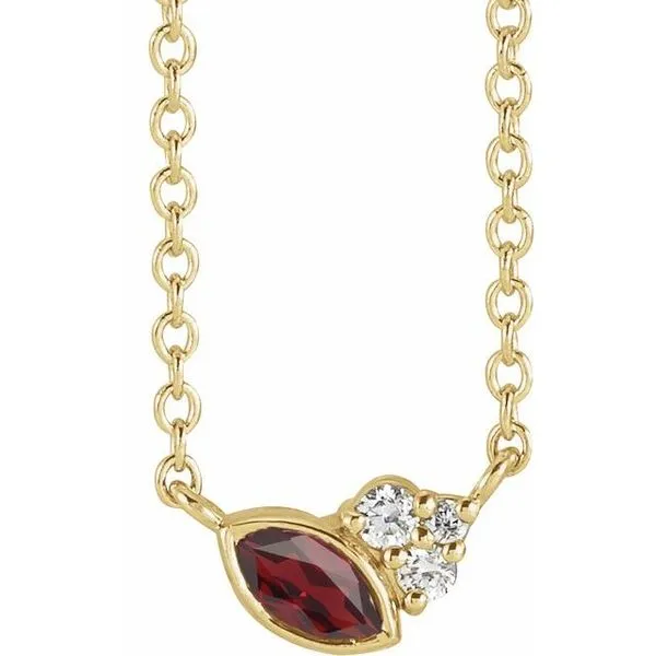 Accented Bezel-Set Necklace Michael's Jewelry North Wilkesboro, NC