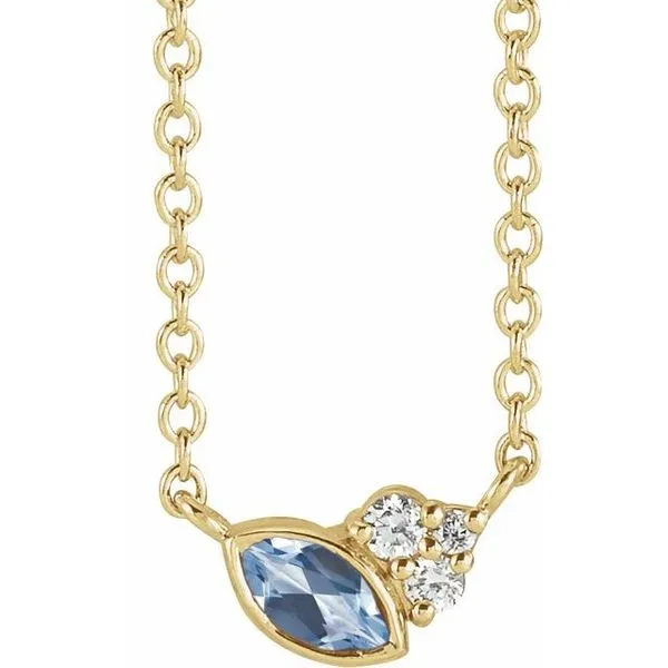 Accented Bezel-Set Necklace Hopman Jewelers Elkhart, IN