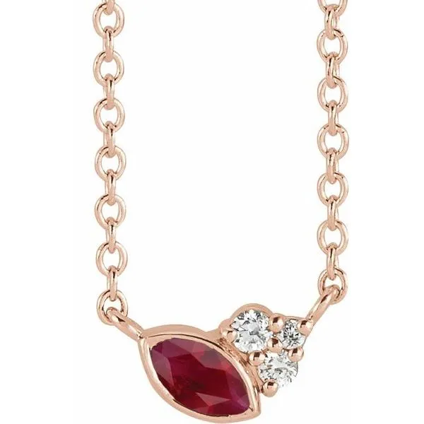 Accented Bezel-Set Necklace J. Meredith Jewelers Delafield, WI