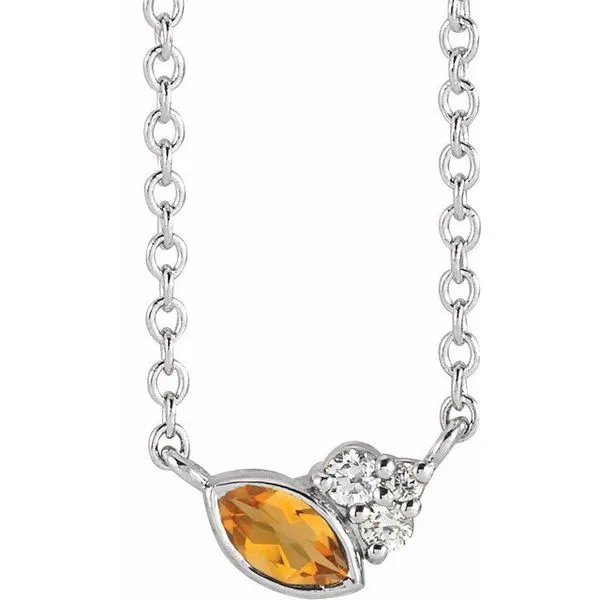 Accented Bezel-Set Necklace Comstock Jewelers Edmonds, WA