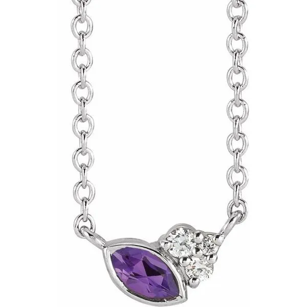 Accented Bezel-Set Necklace Hopman Jewelers Elkhart, IN