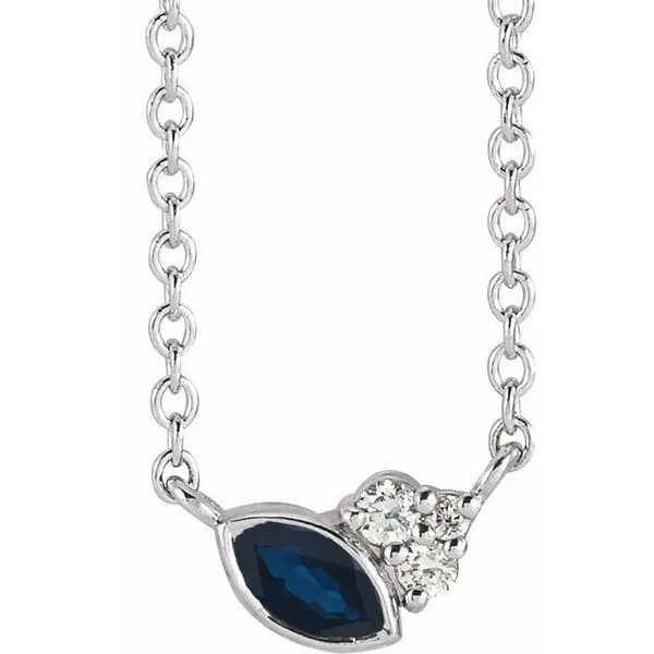 Accented Bezel-Set Necklace J. Meredith Jewelers Delafield, WI