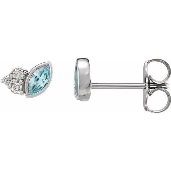 Accented Bezel-Set Earrings Grayson & Co. Jewelers Iron Mountain, MI