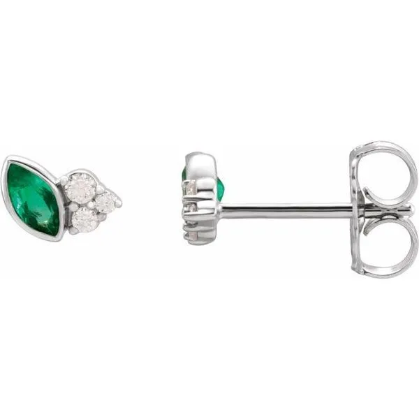 Accented Bezel-Set Earrings The Diamond Shop, Inc. Lewiston, ID