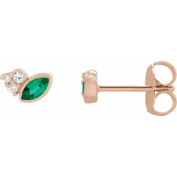 Accented Bezel-Set Earrings Banks Jewelers Burnsville, NC