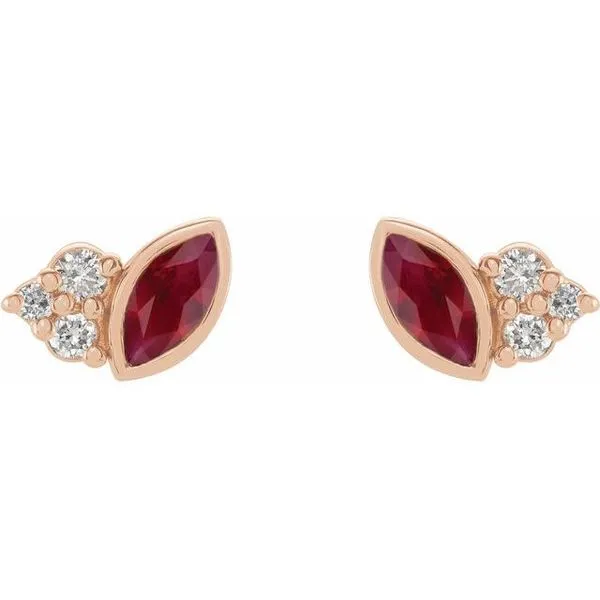 Accented Bezel-Set Earrings Image 2 Douglas Jewelers Conroe, TX
