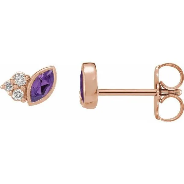Accented Bezel-Set Earrings Austin's Fine Diamonds & Jewelry Lyndhurst, NJ