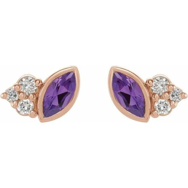 Accented Bezel-Set Earrings Image 2 Paul James Jewelers Angels Camp, CA