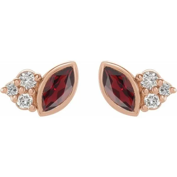 Accented Bezel-Set Earrings Image 2 Douglas Jewelers Conroe, TX