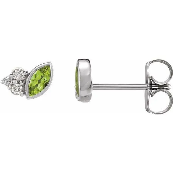 Accented Bezel-Set Earrings Hopman Jewelers Elkhart, IN