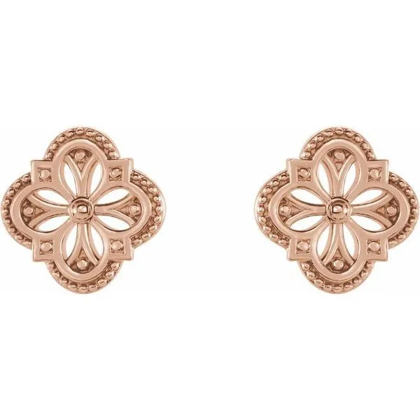 Vintage-Inspired Clover Earrings Image 2 Boyd Jewelers Wesley Chapel, FL