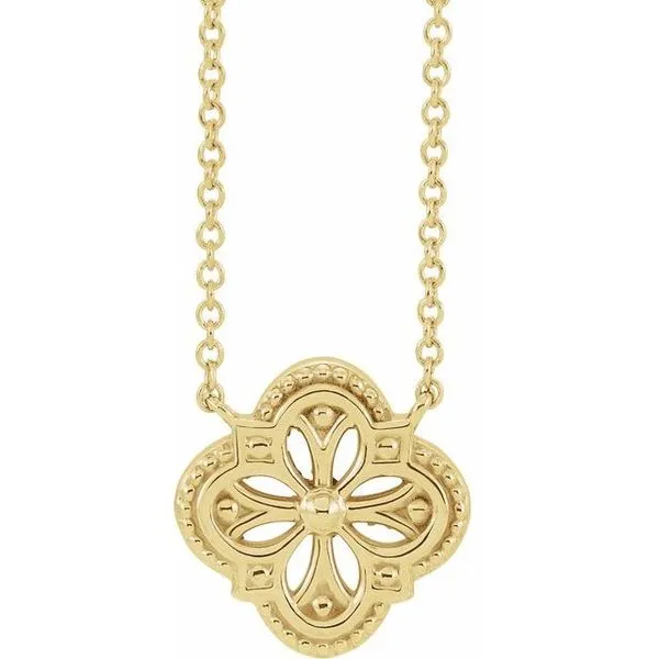 Vintage-Inspired Clover Necklace Hopman Jewelers Elkhart, IN