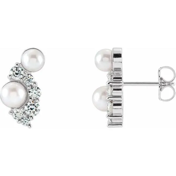 Pearl Cluster Earrings Moseley Diamond Showcase Inc Lexington, SC
