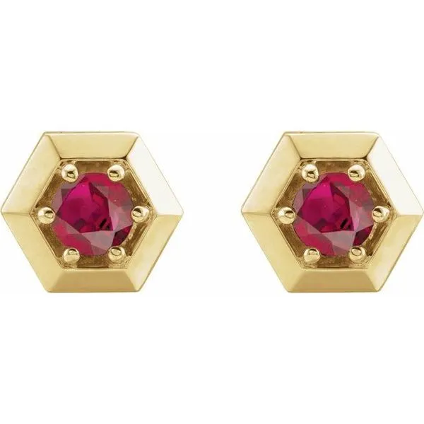 Round 3-Prong Geometric Earrings Image 2 G.G. Gems, Inc. Scottsdale, AZ